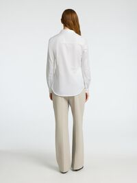 TÆTSIDDENDE LANGÆRMET SKJORTE, Bright White, highres