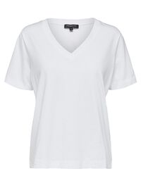 V-AUSSCHNITT T-SHIRT, Bright White, highres