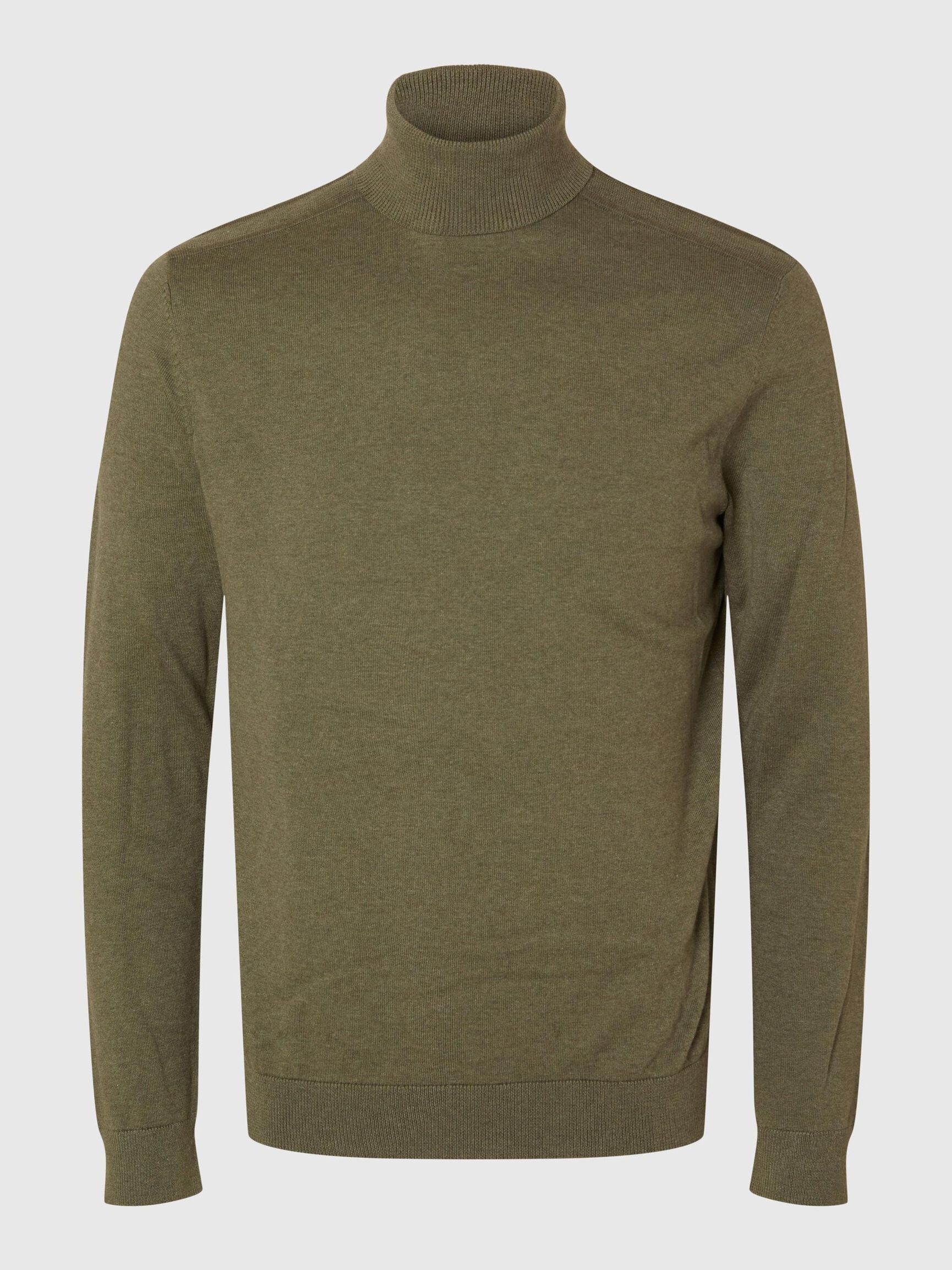 LONG-SLEEVED ROLL NECK PULLOVER, Kalamata, highres