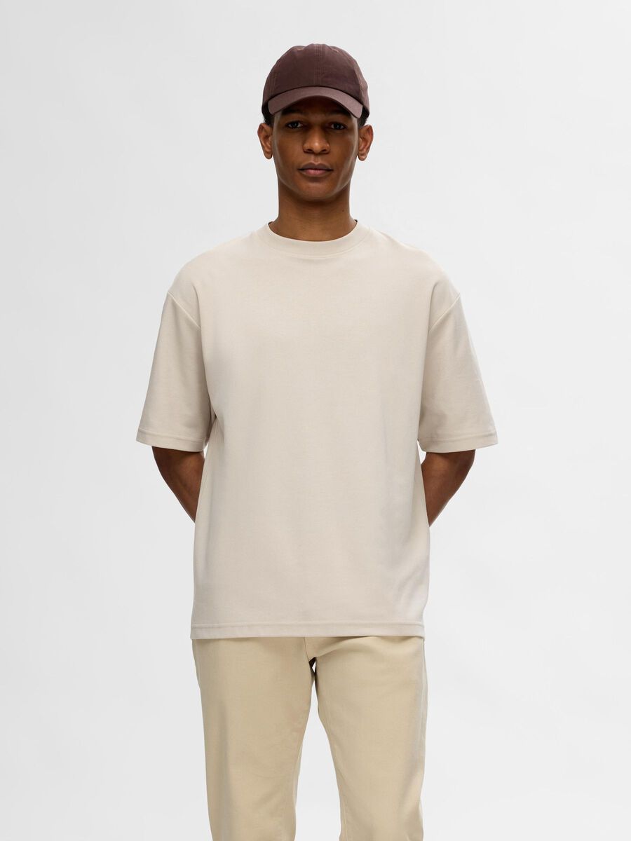 Selected 3-PACK T-SHIRT, Oatmeal, highres - 16097972_Oatmeal_1189756_003.jpg