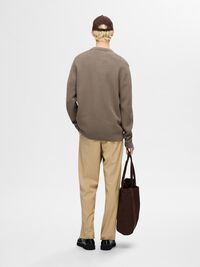 KNITTED ZIP-FRONT CARDIGAN, Morel, highres