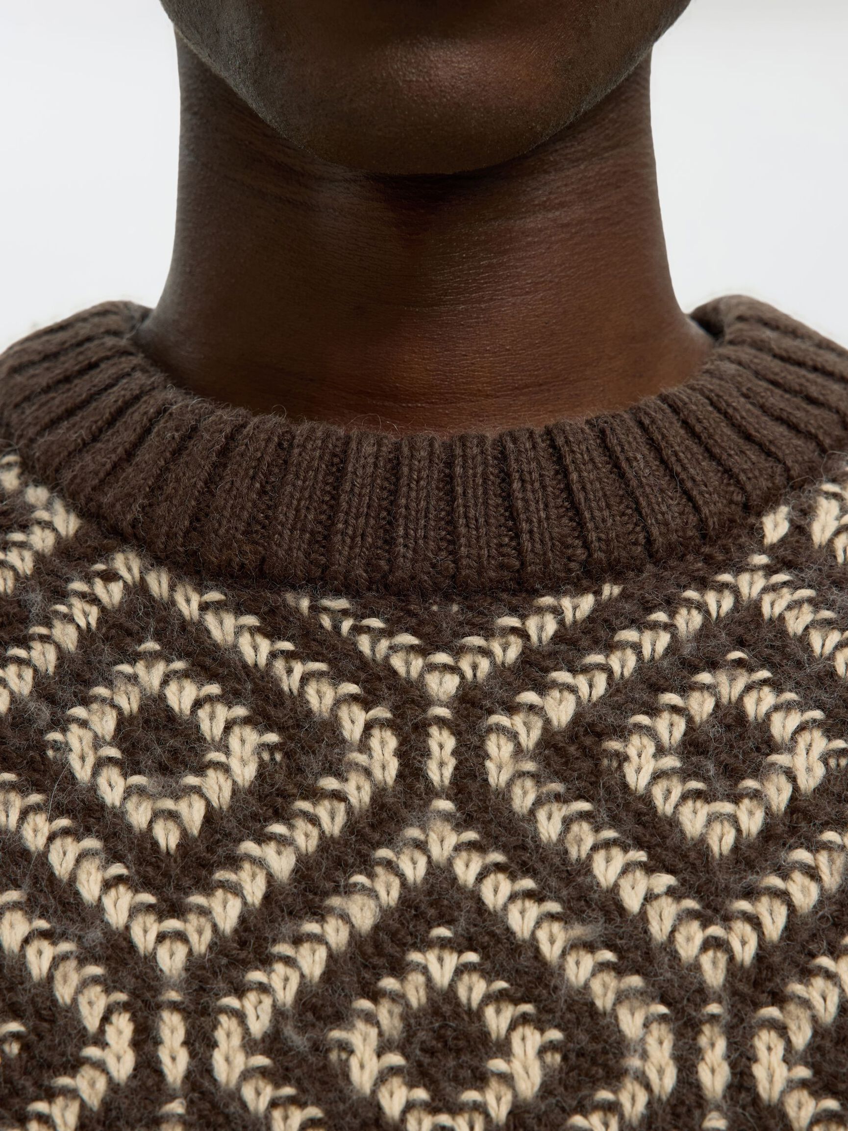 PATTERN KNITTED JUMPER, Delicioso, highres
