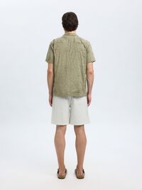 100% BAUMWOLL KURZARMHEMD, Vetiver, highres