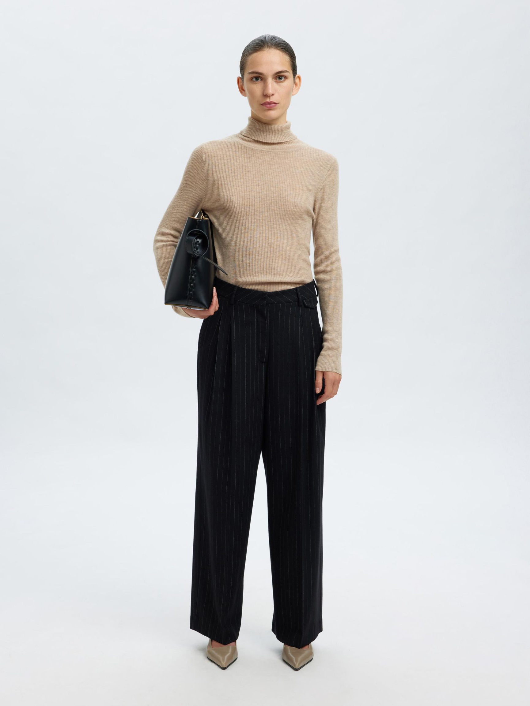 WOOL BLEND TURTLENECK, Island Fossil, highres