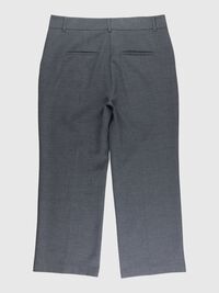 VISCOSE BLEND WIDE-LEG TROUSERS, Dark Grey Melange, highres