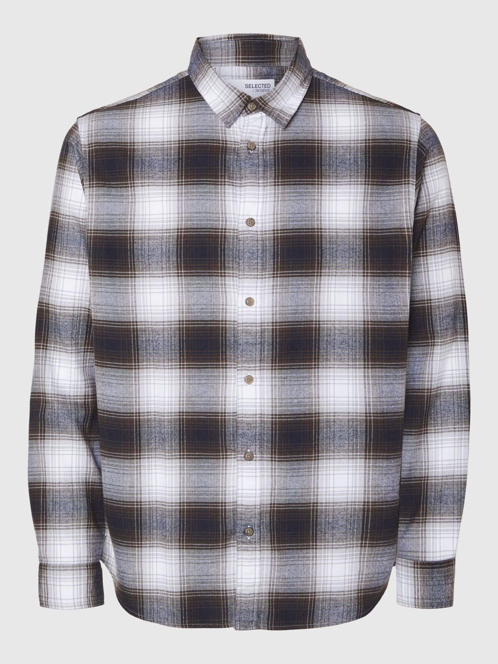 FLANELLE CHEMISE, White, highres