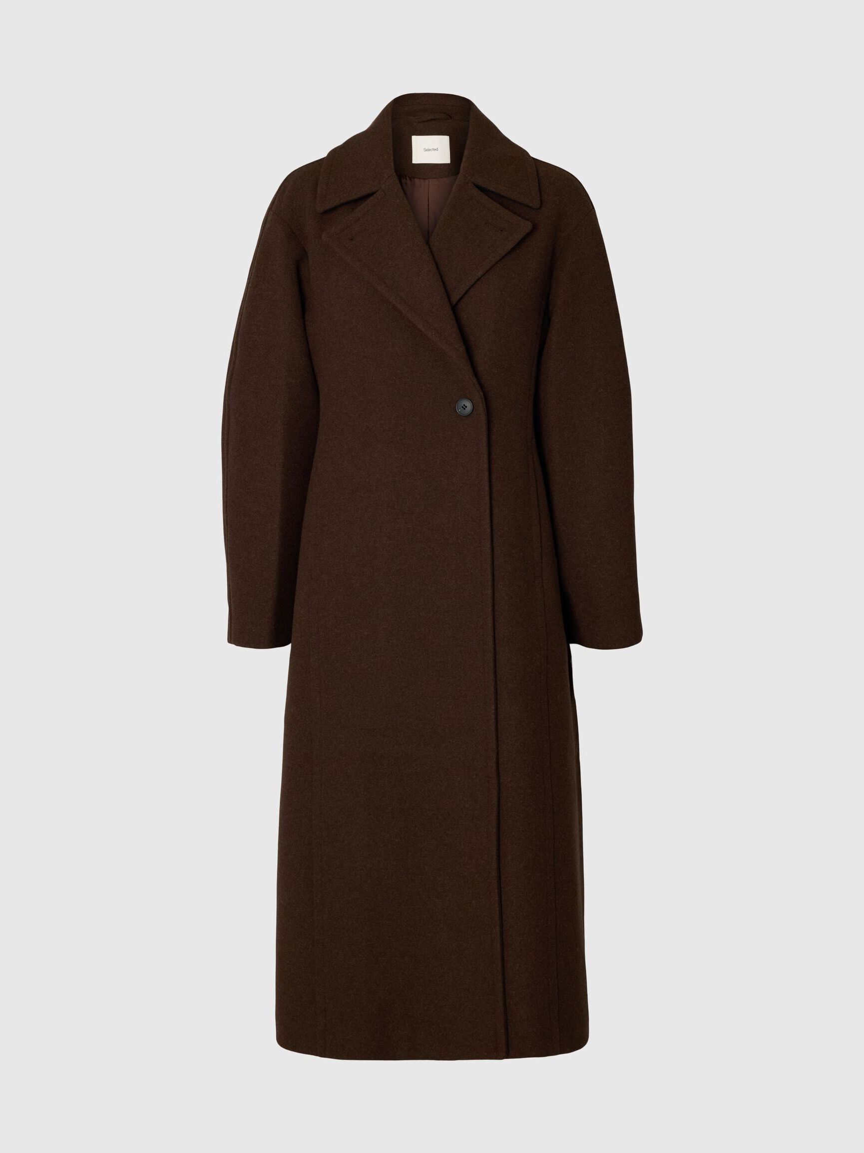 WOOL BLEND LONG COAT, Delicioso, highres