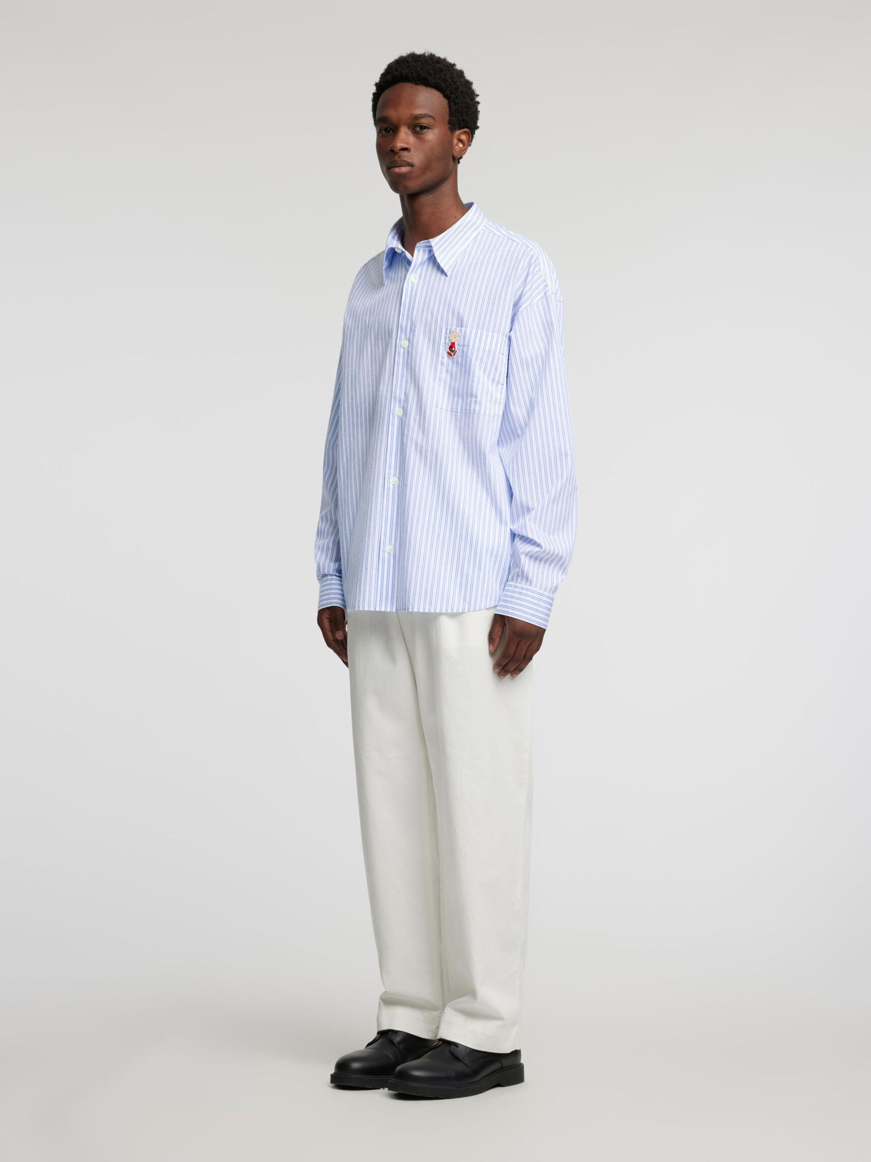 EMBROIDERED REGULAR FIT SHIRT, Bright White, highres