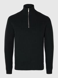 DEMI-FERMETURE ÉCLAIR PULL, Black, highres