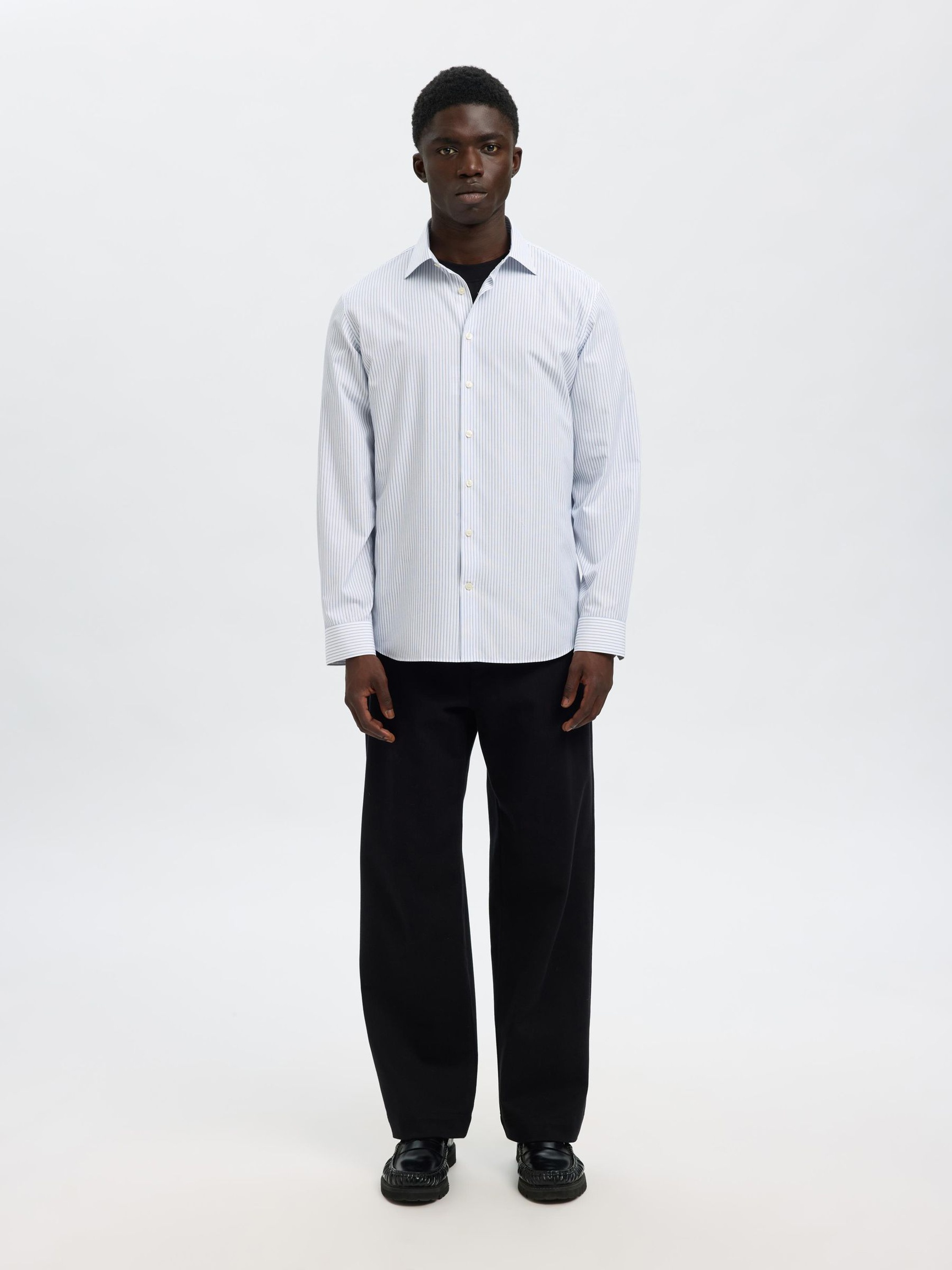 COTON CHEMISE SLIM, Bright White, highres