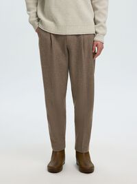 WOOL LOOSE-FIT TROUSERS, Delicioso, highres