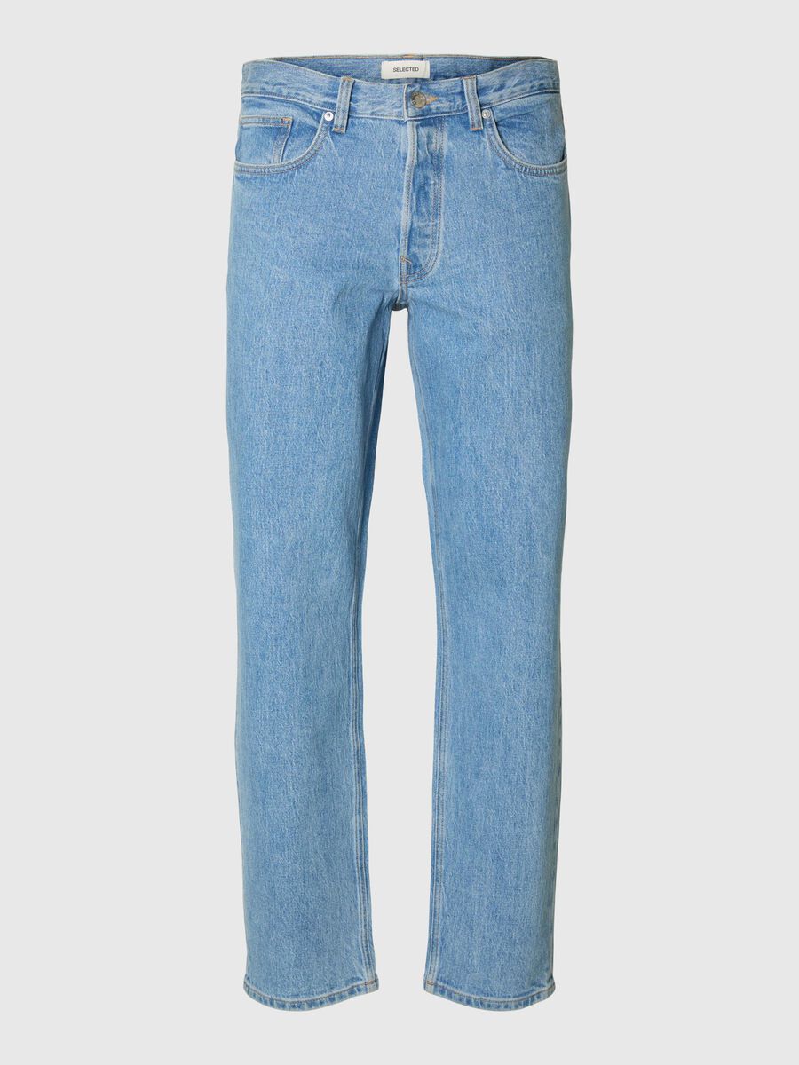 Product tile image - JEANSY ZE ZWĘŻANYMI NOGAWKAMI, Light Blue Denim | 16098202_LightBlueDenim_1195487