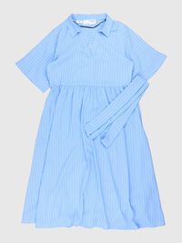 STRIBET KJOLE, Blue Bell, highres