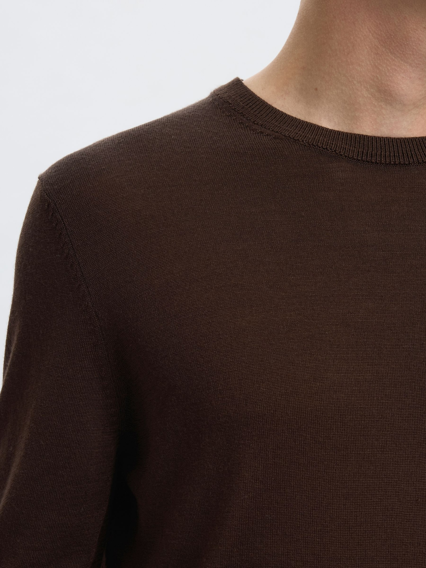 100% MERINOULD PULLOVER, Demitasse, highres