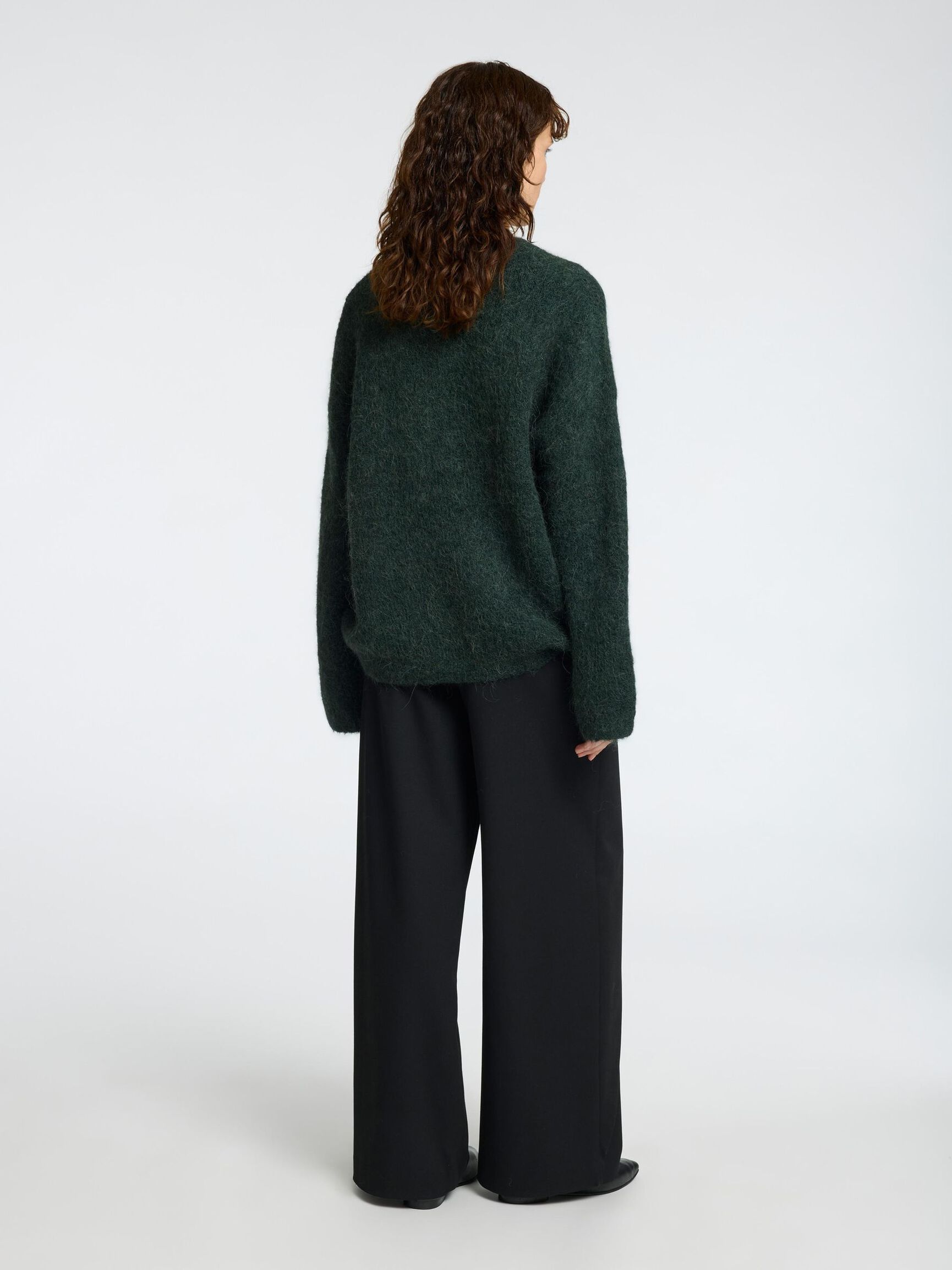 OVERSIZED WOOL BLEND JUMPER, Scarab, highres