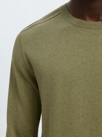 LONG-SLEEVED KNITTED JUMPER, Deep Lichen Green, highres