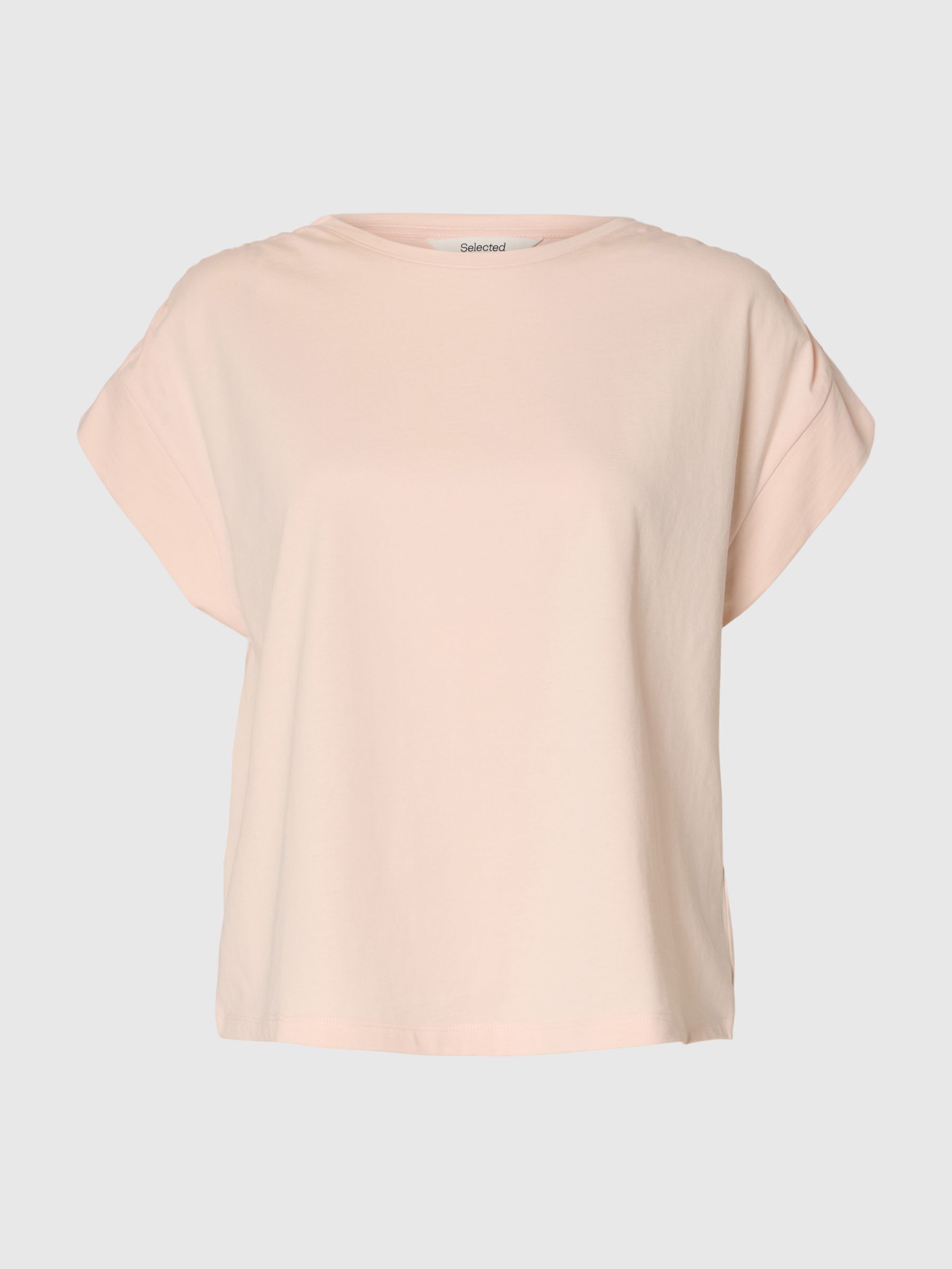 COTTON SHORT SLEEVED TOP, Pale Dogwood, highres