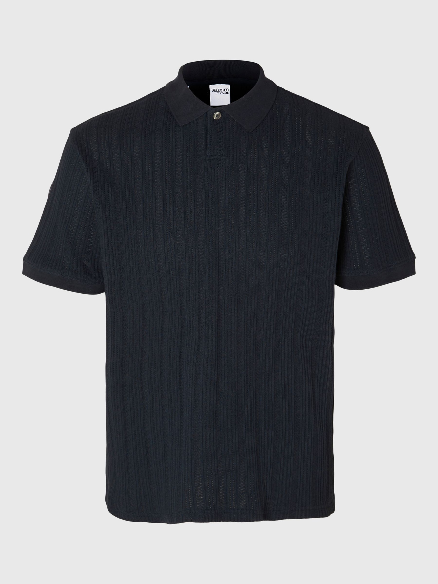 KURZÄRMELIGES BAUMWOLL POLO SHIRT, Sky Captain, highres