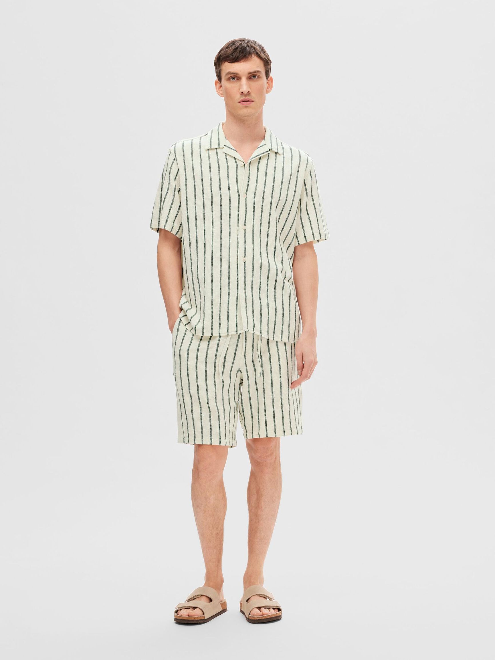 COTTON SHORT SLEEVED SHIRT, Eden, highres