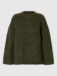 WOOL BLEND  PULLOVER, Deep Depths, highres