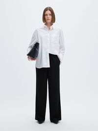 CLASSIC WIDE-LEG TROUSERS, Black, highres
