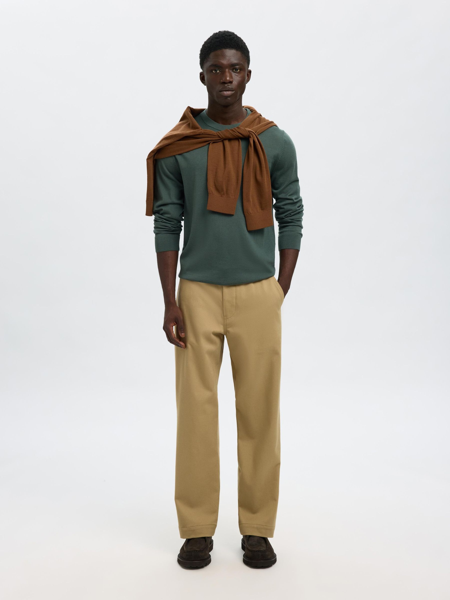 100% MERINO WOOL PULLOVER, Deep Forest, highres