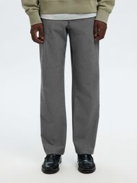 196 COUPE DROITE PANTALON, Grey Melange, highres