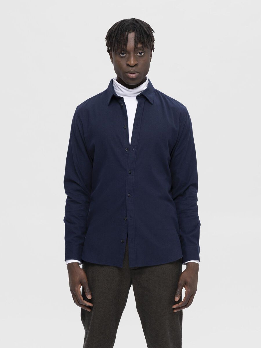 Selected FLANNEL SHIRT, Dark Sapphire, highres - 16091358_DarkSapphire_1058517_003.jpg