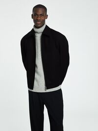 WATER REPELLENT SHORT JACKET, Black, highres