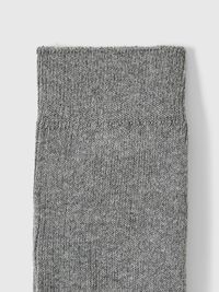 COTTON BLEND SOCKS, Medium Grey Melange, highres