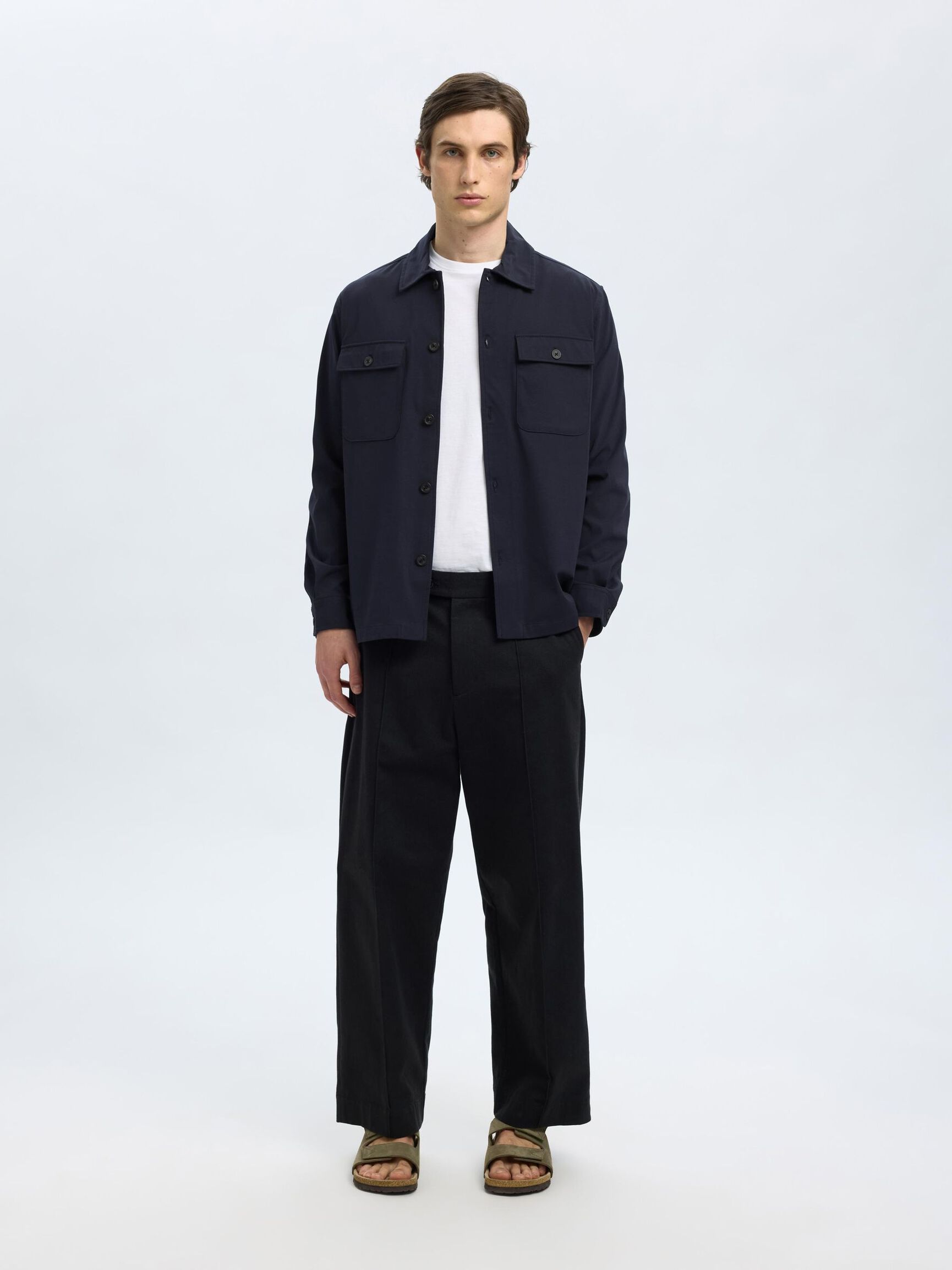 LANGÆRMET OVERSHIRT, Dark Sapphire, highres