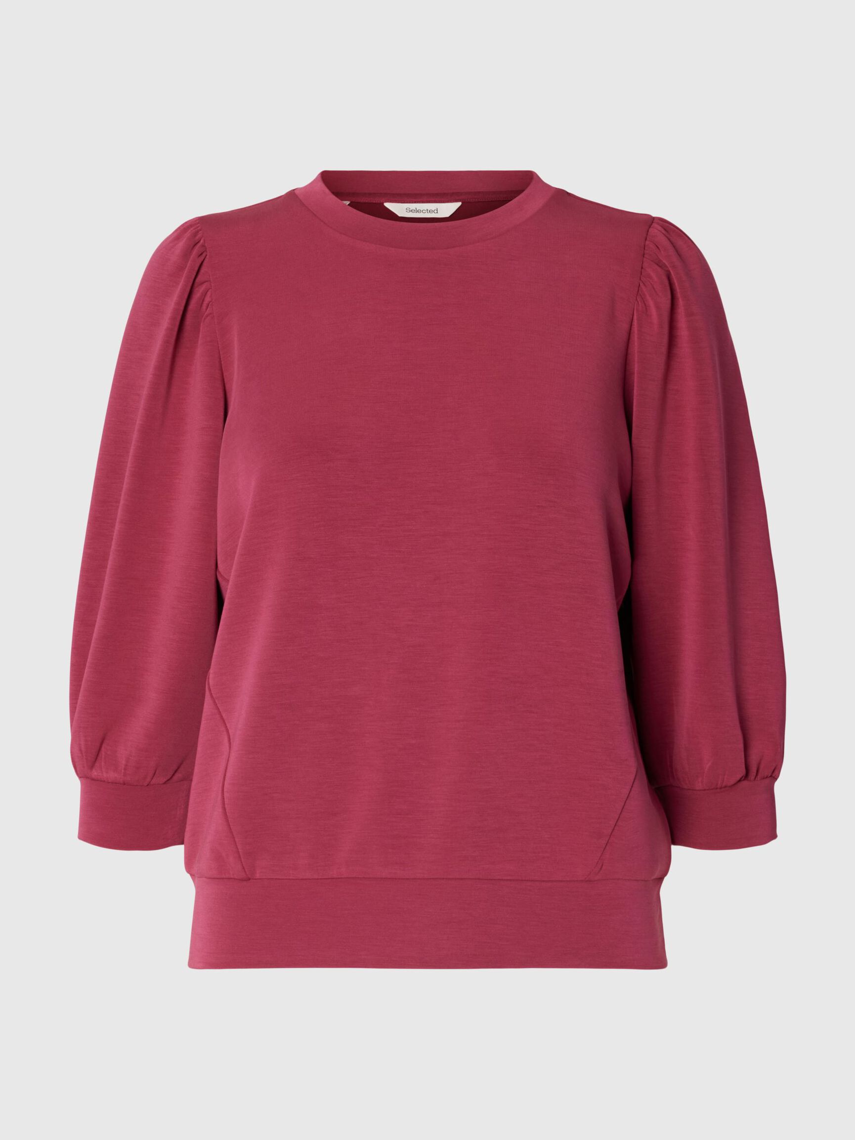 PUFF SLEEVE SWEATSHIRT, Anemone, highres