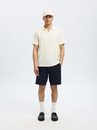 REGULAR FIT LINEN-BLEND SHORTS, Sky Captain, highres