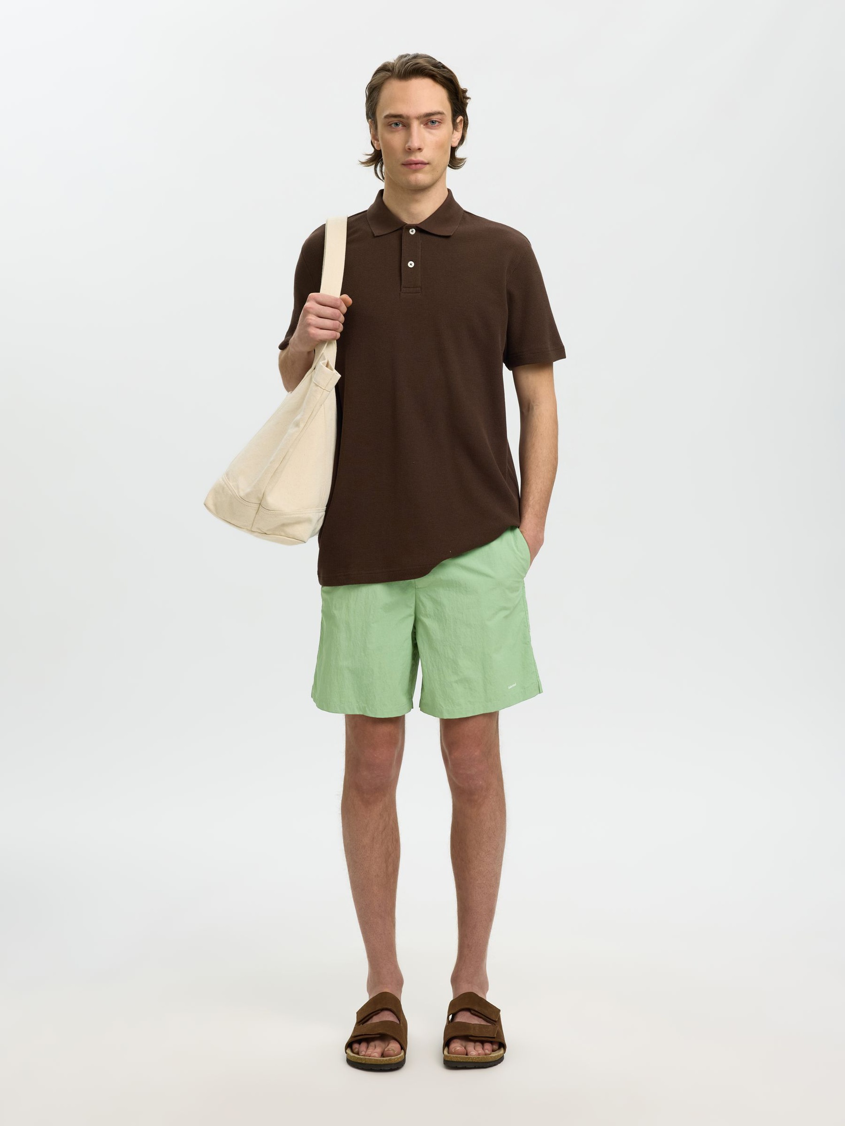 REGULAR FIT SWIM SHORTS, Aspen Green, highres