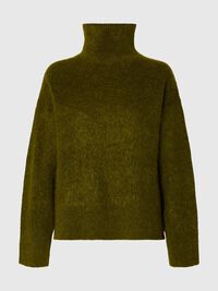 MOHAIR MIX STRICKPULLOVER, Avocado, highres
