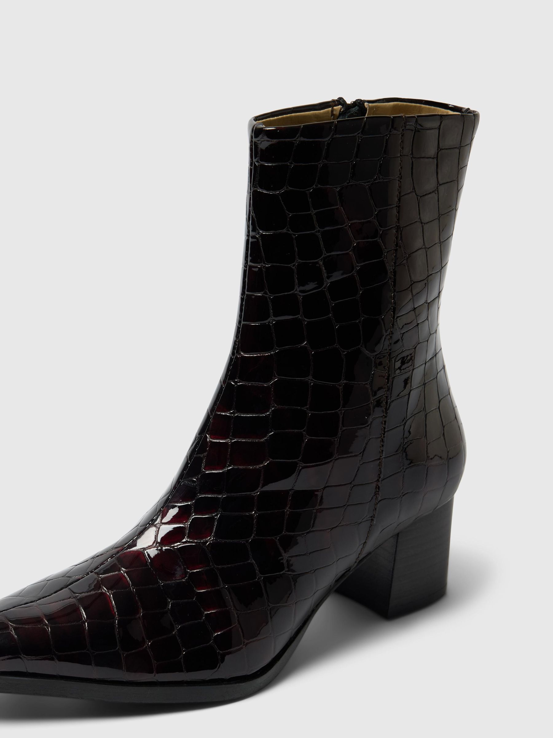 LEATHER ANKLE BOOTS, Fig, highres