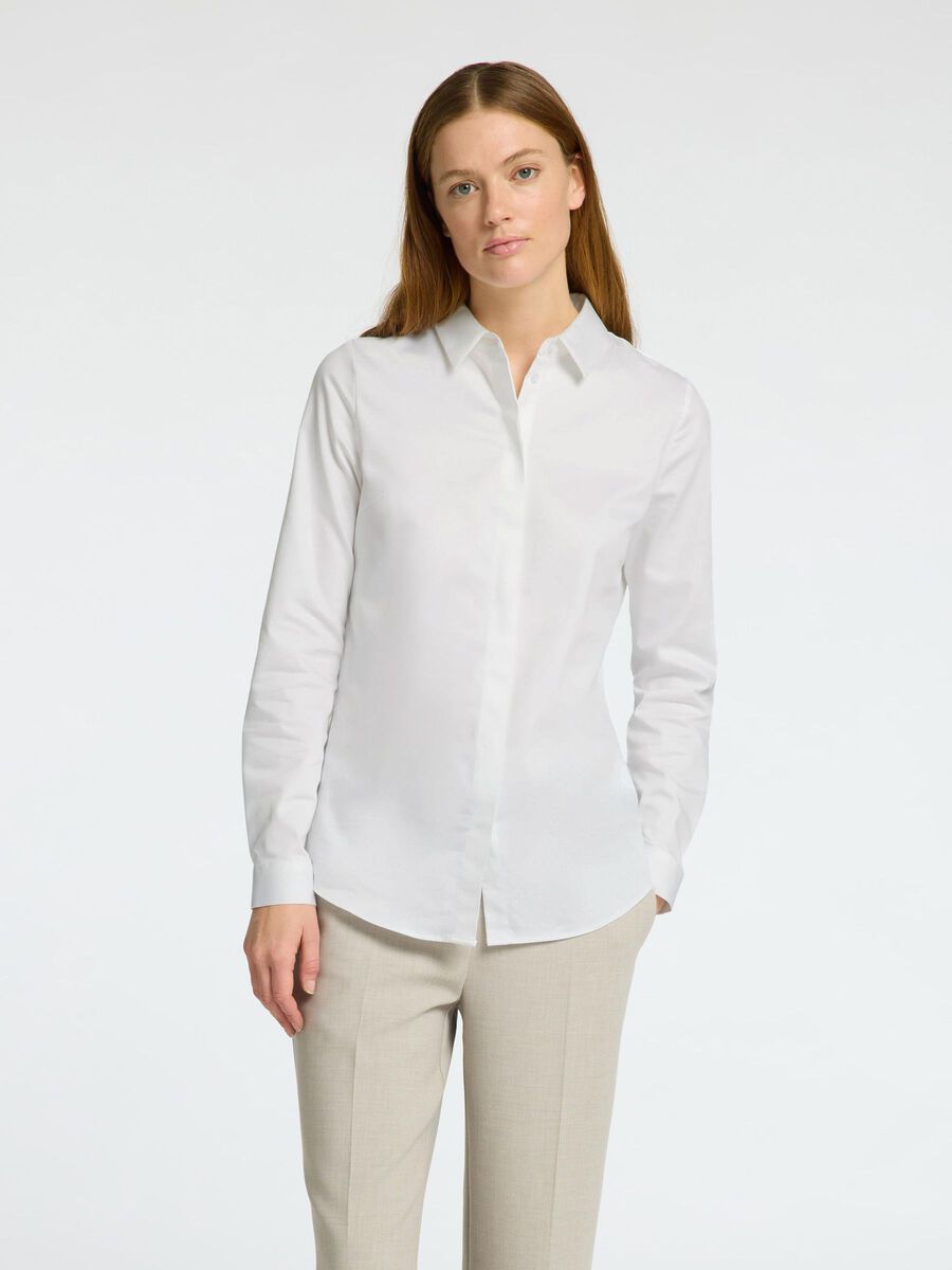 Selected FITTED  LONG SLEEVED SHIRT, Bright White, highres - 16097573_BrightWhite_003.jpg