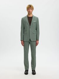 SLIM FIT SINGLE-BREASTED BLAZER, Light Green Melange, highres