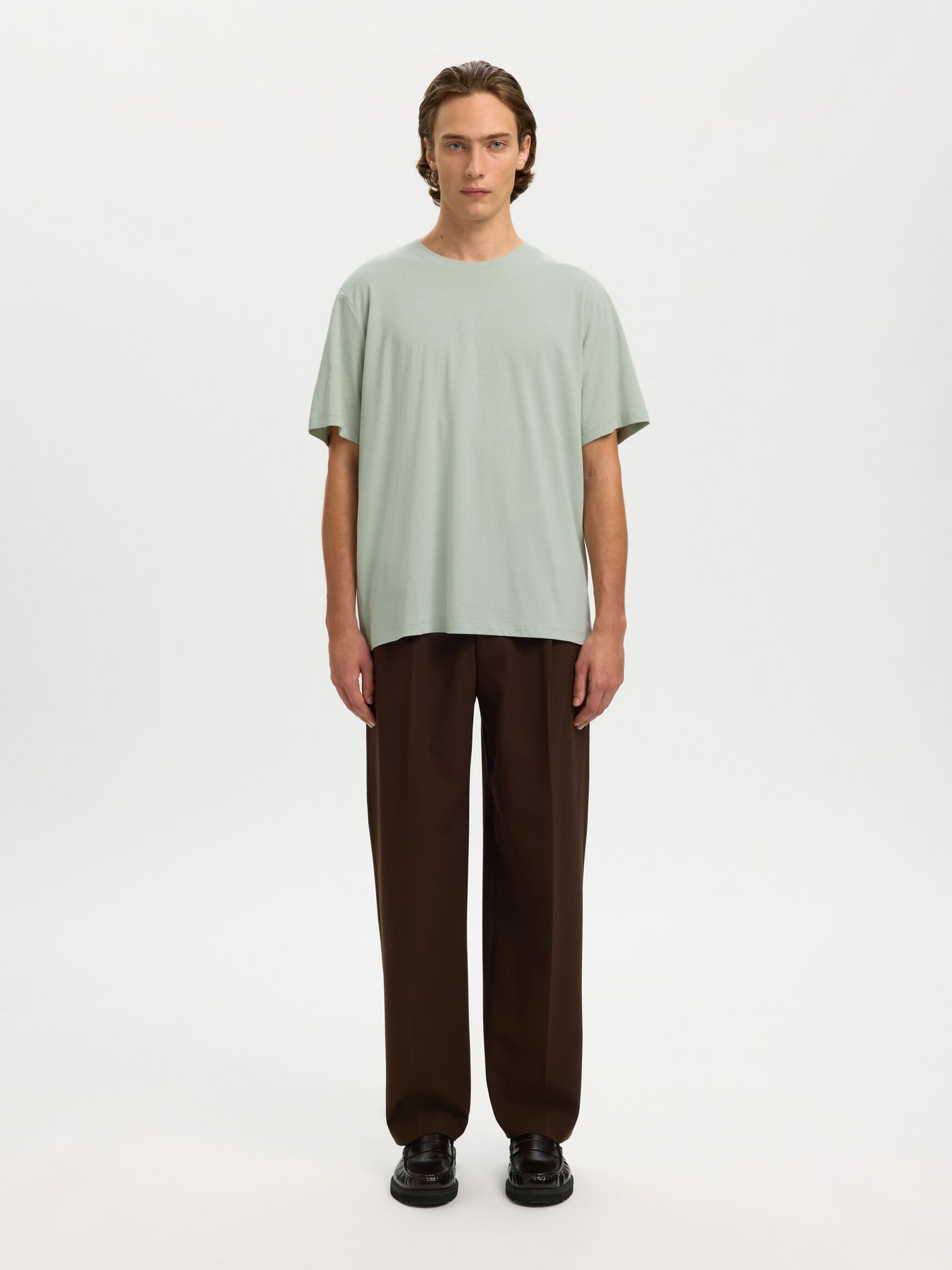 REGULAR T-SHIRT, Aqua Gray, highres