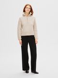 Selected HALF-ZIP WOOL BLEND PULLOVER, Birch, highres - 16095364_Birch_005.jpg