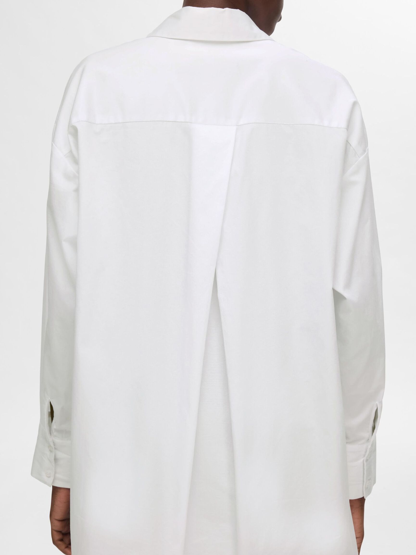 OVERSIZED LONG SLEEVED SHIRT, Bright White, highres
