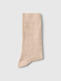 COTTON BLEND SOCKS, Sand, highres