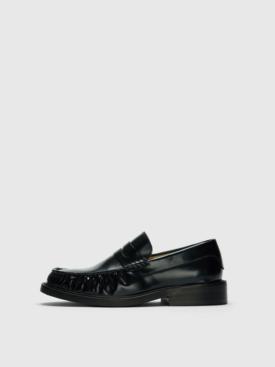 Selected KLASSIEKE LEREN LOAFERS, Black, highres - 16097246_Black_001.jpg