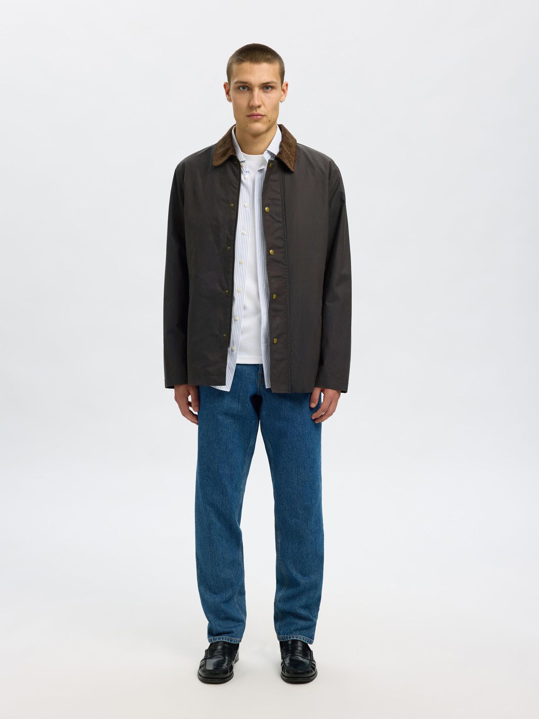 WAXED COTTON JACKET, Delicioso, highres