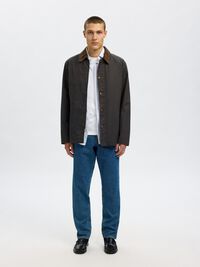 WAXED COTTON JACKET, Delicioso, highres