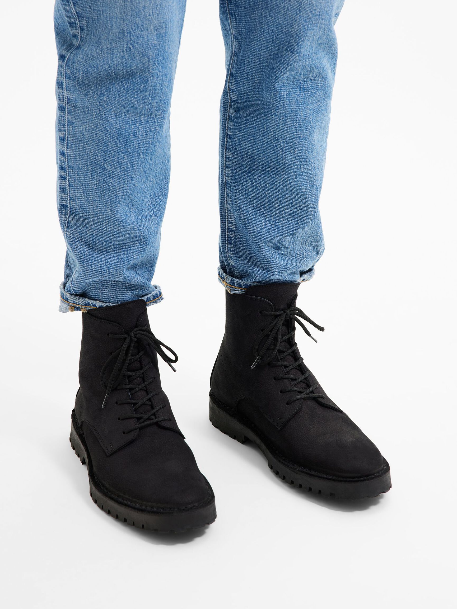 DISEÑO CON CORDONES BOTAS, Black, highres