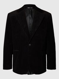 RELAXED FIT CORD BLAZER, Black, highres