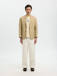 PRINTED SCARF, Egret, highres