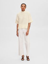 TEXTURED SHORT SLEEVED TOP, Snow White, highres