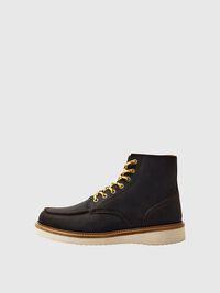 MOC-TOE LEATHER BOOTS, Demitasse, highres